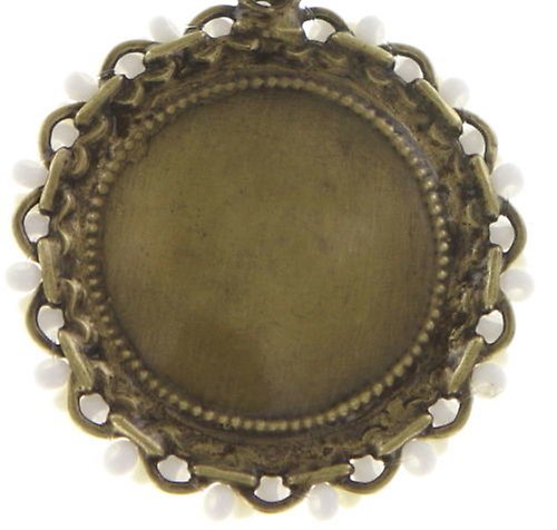 image for Necklace Pendant Oriental Bliss White  