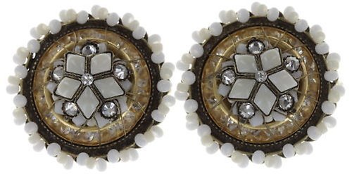 image for Earring Stud Oriental Bliss White  