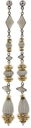 image for Earring Stud Dangling Oriental Bliss White  