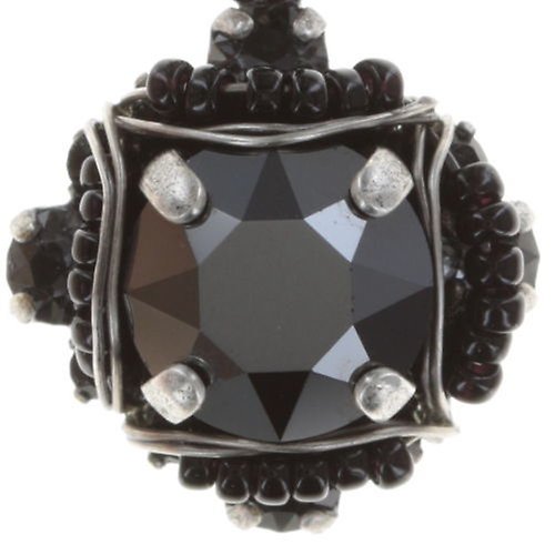 image pour Clou d'oreille pendant Byzantine Noir  