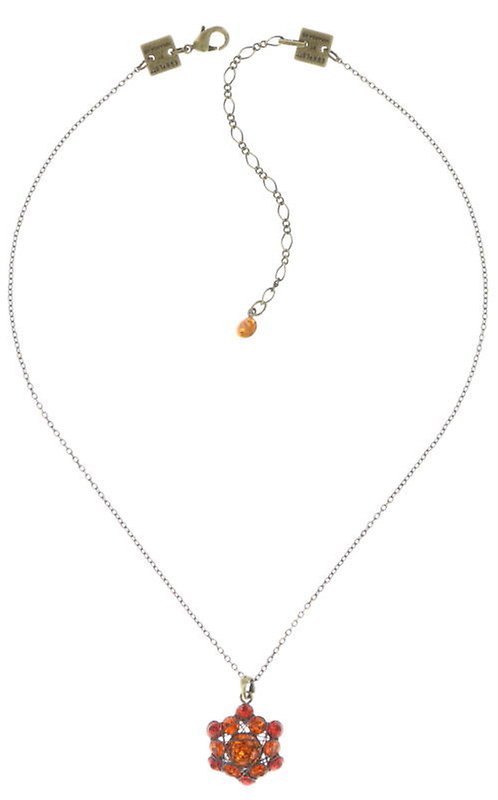 image for Necklace pendant Bended Lights orange  