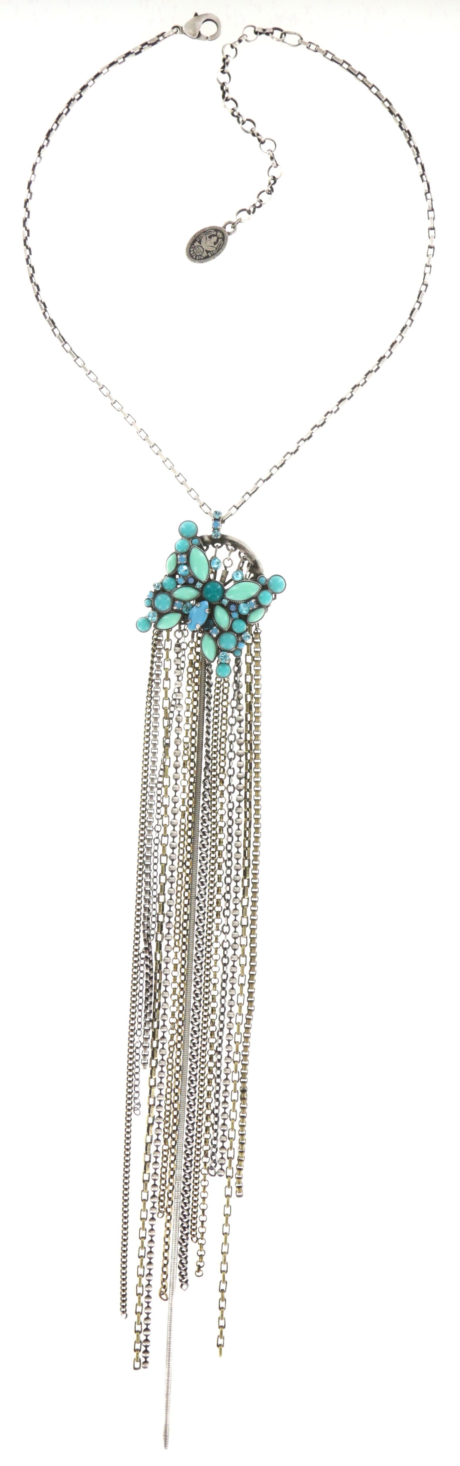 Collier Konplott Spring Waterfalls Bleu - Neuf Avec étiquettes, Chaîne Style Cascade