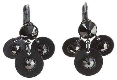 image pour Boucles d'oreilles Eurowire pendantes Reptile Meteor Noir jet hematite 