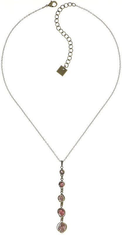 image for Necklace Pendant Sparkle Twist Pink Peach  