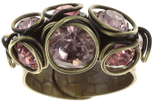 image pour Anneau Sparkle Twist Pêche Rose  