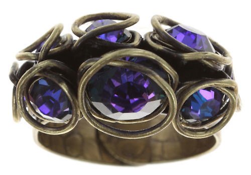 image for Ring Sparkle Twist Blue / Lila crystal heliotrope 