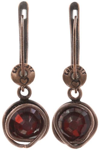 image pour Boucles d'oreilles pendantes Sparkle Twist Rouge / Orange crystal red magma 