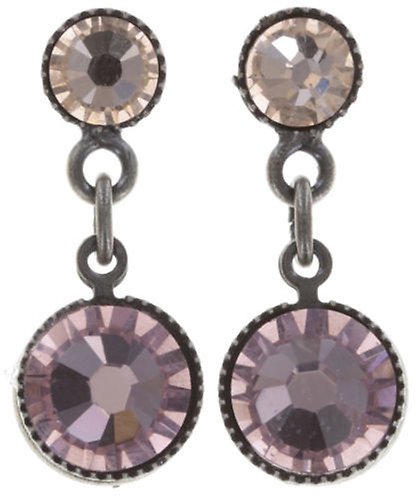 image for Earring Stud Dangling Waterfalls Beige / Pink  