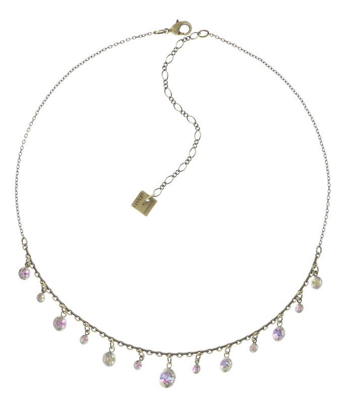 image for Necklace Dangling Tutui White / Light Rose  
