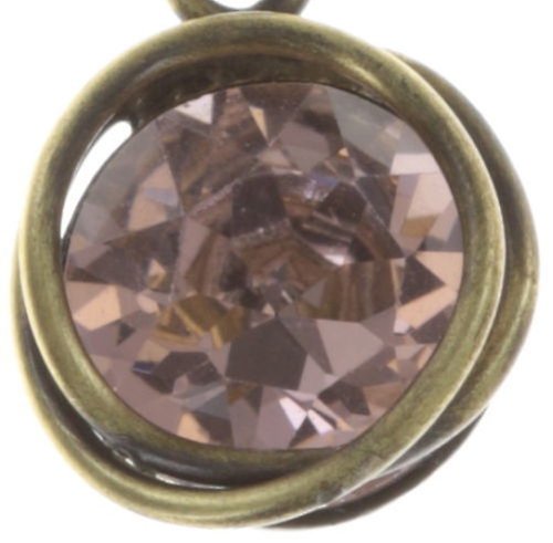 image for Necklace pendant Sparkle Twist Beige / Pink vintage rose 