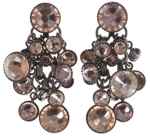 image for Earring stud dangling Waterfalls Pastel Multi  