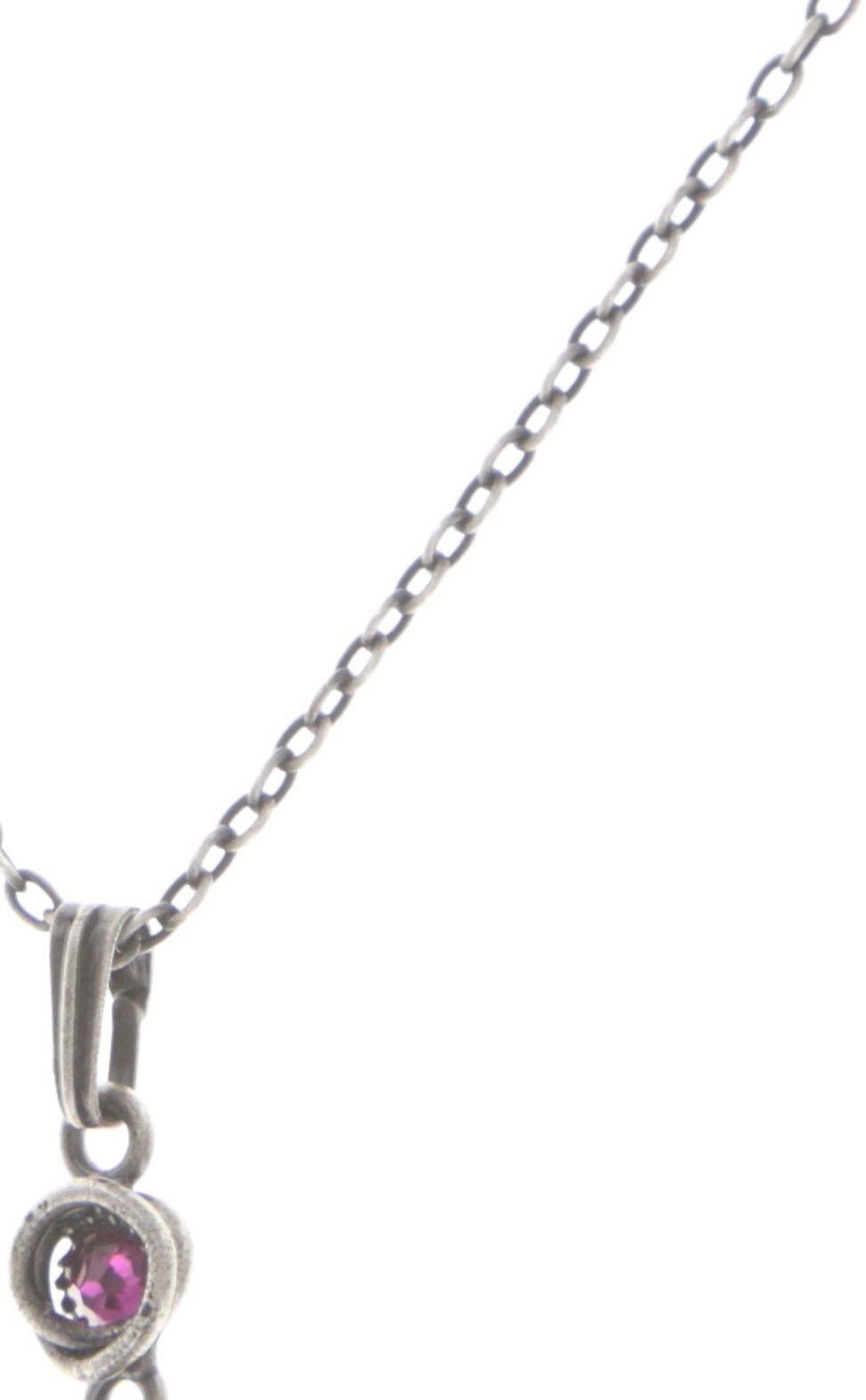 image for Necklace Pendant Sparkle Twist Dark Rose fuchsia 