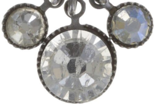 Kép Earring stud dangling Waterfalls White  