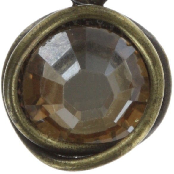 Bild für Ohrringe baumelnd Sparkle Twist Beige Kristall goldener Schatten 