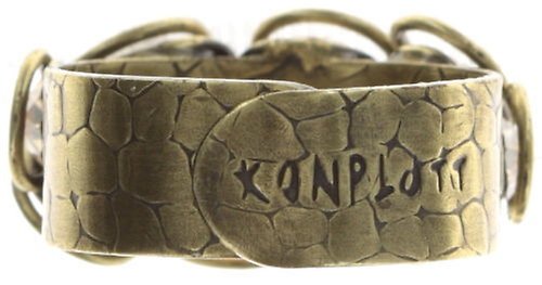 image pour Anneau Sparkle Twist Beige crystal golden shadow 