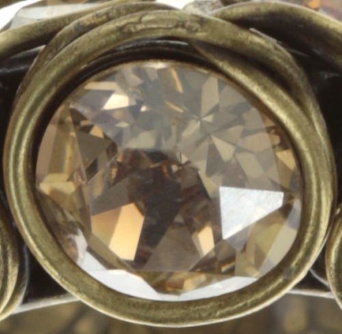 Bild für Ring Sparkle Twist Beige Kristall goldener Schatten 