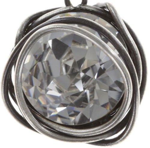 image for Necklace Pendant Sparkle Twist White crystal ss 60