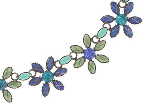 image for Necklace Collier Psychodahlia Blue / Green  
