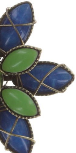 image for Earring Stud Psychodahlia Blue / Green  extra small
