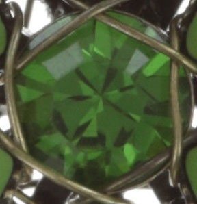 image for Earring Stud Psychodahlia Blue / Green  extra small