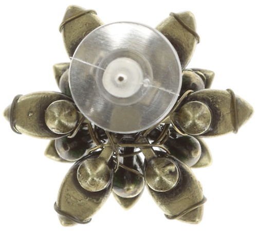 image for Earring Stud Psychodahlia Blue / Green  extra small