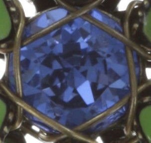 image for Earring Stud Psychodahlia Blue / Green  extra small