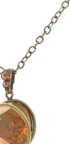 Bild für Halskette mit Anh&auml;nger Sparkle Twist Braun / Orange Kristall Kupfer 