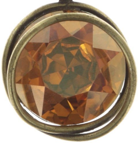 image for Necklace Pendant Sparkle Twist Brown / Orange crystal copper 