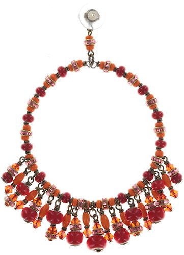 image for Earring Stud Dangling Glamour d'Afrique Orange  