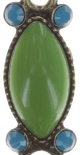 image for Earring Stud Dangling Psychodahlia Blue / Green  small