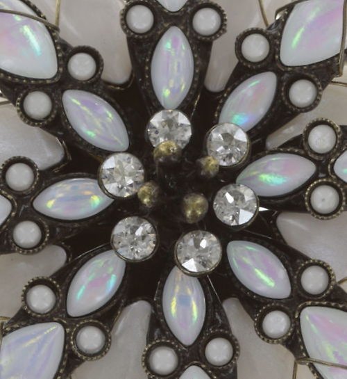 image pour Boucles d'oreilles Clip Psychodahlia Blanc  medium