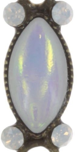 Bild für Ohrstecker baumelnd Psychodahlia Weiß  klein