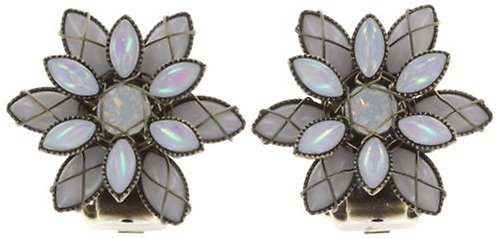 image pour Boucles d'oreilles Clip Psychodahlia Blanc  extra small