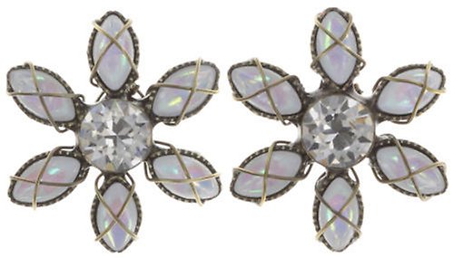 image pour Clou d'oreille Psychodahlia Blanc  