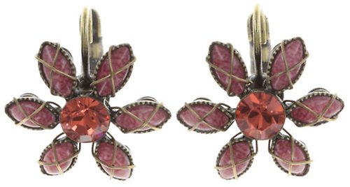 image pour Boucles d'oreilles Eurowire Psychodahlia Rouge  