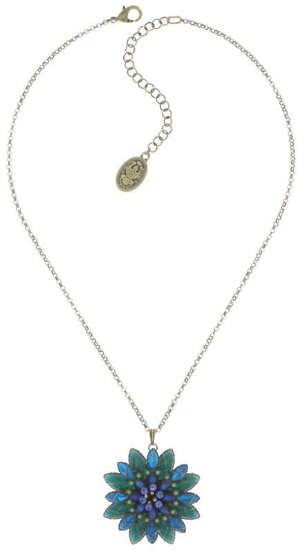 image pour Collier pendant Psychodahlia Bleu / Vert  medium