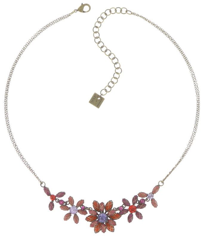 image for Necklace Psychodahlia Orange / Lila  extra small. smallest