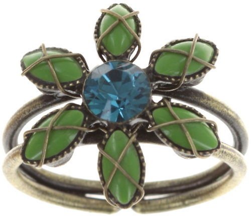 Bild für Ring Psychodahlia Blau / Grün  