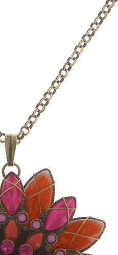 image pour Collier pendant Psychodahlia Orange / Lila  medium