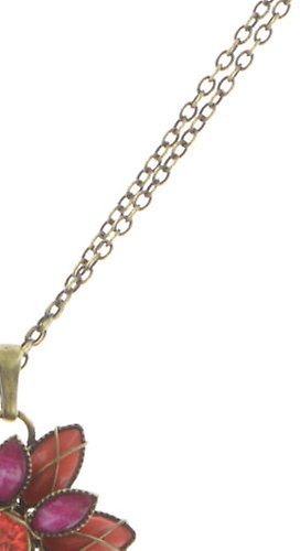 image pour Collier pendant Psychodahlia Orange / Lila  extra small