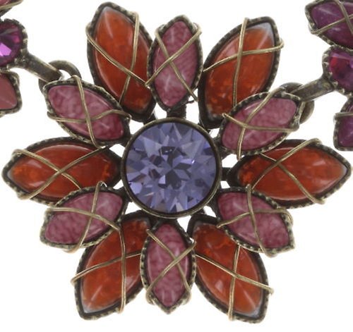 image for Necklace Psychodahlia Orange / Lila  extra small. smallest