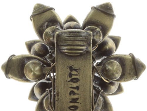 image for Earring Clip Psychodahlia Blue / Lila  extra small