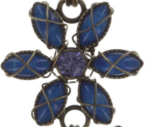 image for Earring Stud Dangling Psychodahlia Blue / Lila  small, extra small, smallest