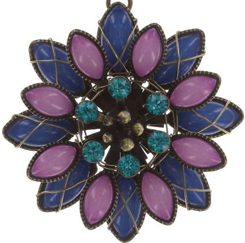 image for Earring Stud Dangling Psychodahlia Blue / Lila  small, extra small, smallest