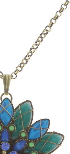 image pour Collier pendant Psychodahlia Bleu / Vert  medium