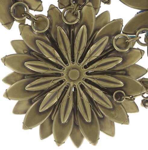 image for Necklace Collier Psychodahlia Blue / Green  