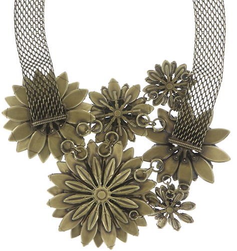 image for Necklace Collier Psychodahlia Orange / Lila  