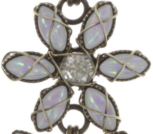 image pour Clou d'oreille pendant Psychodahlia Blanc  small, extra small, smallest