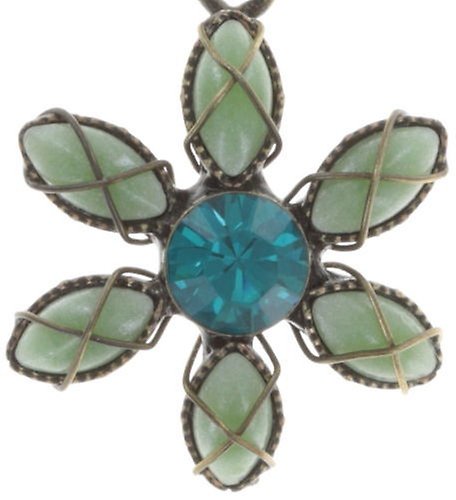 image for Necklace Pendant Psychodahlia Blue / Green  smallest