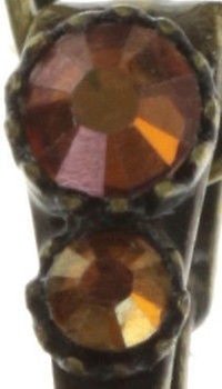 Bild für Halskette mit Anh&auml;nger Sparkle Twist Braun / Orange Kristall Kupfer 